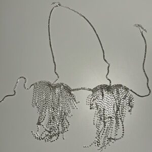 Akira….Take me to the party silver rhine stone bra. Never worn.OS